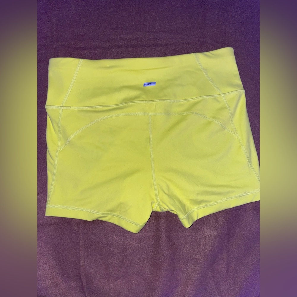 Neon green biker shorts